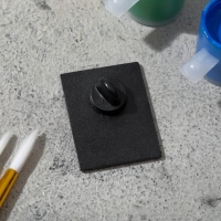 Значок &laquo;Искусство&raquo; Мона Лиза, бело-коричневый в чёрном металле