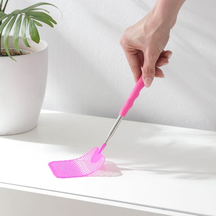 Мухобойка телескопическая, длина 26-70 см, размер рабочей части 8×9,4 см, цвет МИКС Мухобойка телескопическая, длина 26-70 см, размер рабочей части 8×9,4 см, цвет МИКС