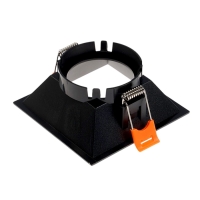 Светильник встраиваемый под лампу MR16, квадрат, пластик, черный