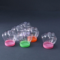 Баночка для скрапбукинга пластик "Кулак" 50 мл  набор 6 шт 5,5х4,7х5,5 см