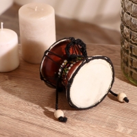 Сувенирный музыкальный инструмент "Барабан Дамару" 9х9х9 см Сувенирный музыкальный инструмент "Барабан Дамару" 9х9х9 см