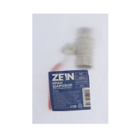 Кран шаровой ZEIN engr, нр/вр 1/2", PN 4, для холодной воды, 5-45&deg;С, рычаг, цинк