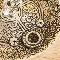 Подставка под благовония "Будда в позе лотоса" алюминий 11х11х7 см