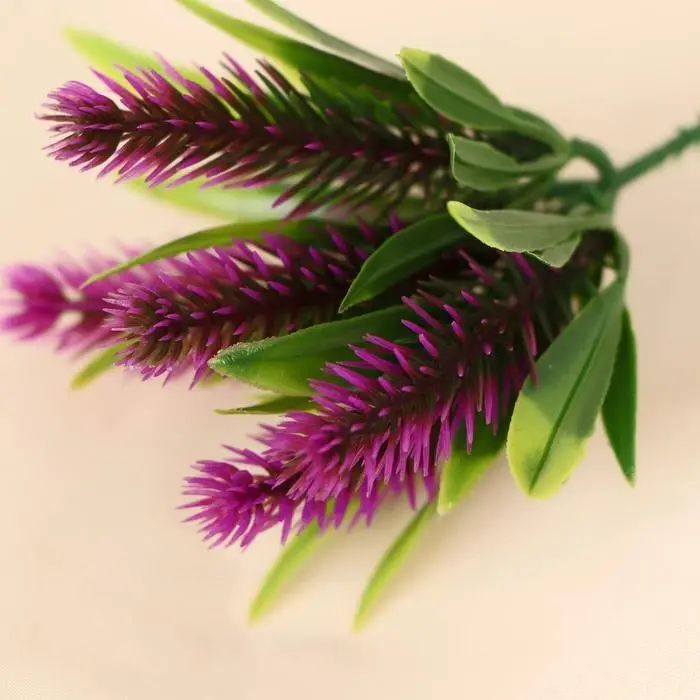 Букет искусственный &laquo;Веточки пушистые и листья&raquo;, 17 см, МИКС