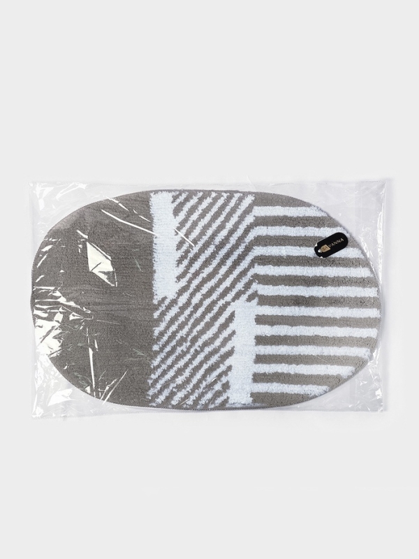 Коврик для ванной "Монпелье" SAVANNA 50х80 см, бело-серый