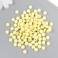 Бусины для творчества пластик "Английские буквы" жёлтые набор 20 гр 0,4х0,7х0,7 см