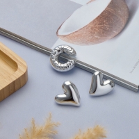 Набор серьги и каффы 3 шт. «Сердечко» бублик, цвет серебро Набор серьги и каффы 3 шт. «Сердечко» бублик, цвет серебро