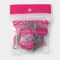 Губка для посуды Доляна, металлическая, спираль, 7&times;7&times;3.5 см