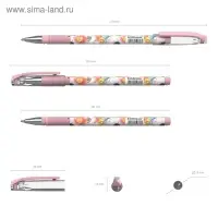 Ручка шариковая ErichKrause ColorTouch Flower Cocktail, узел 0.7 мм, чернила синие