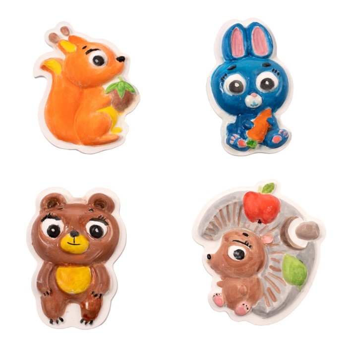 Магниты из гипса под роспись «Животные» Магниты из гипса под роспись «Животные»