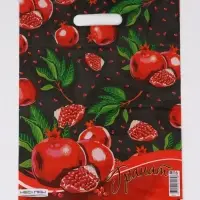 Пакет "Гранат , полиэтиленовый с вырубной ручкой 30х40 см, 60 мкм