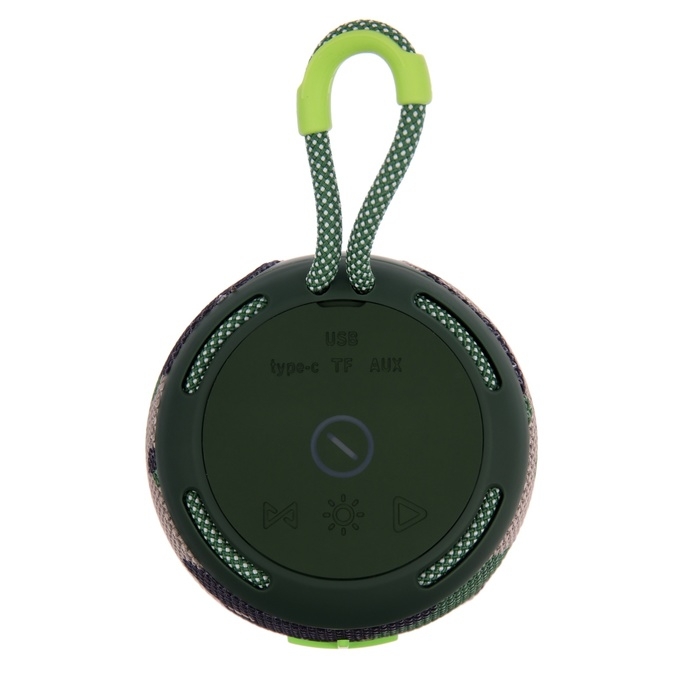 Портативная колонка Booms350, 7 Вт, 1200 мАч, подсветка, micro SD, хаки Портативная колонка Booms350, 7 Вт, 1200 мАч, подсветка, micro SD, хаки