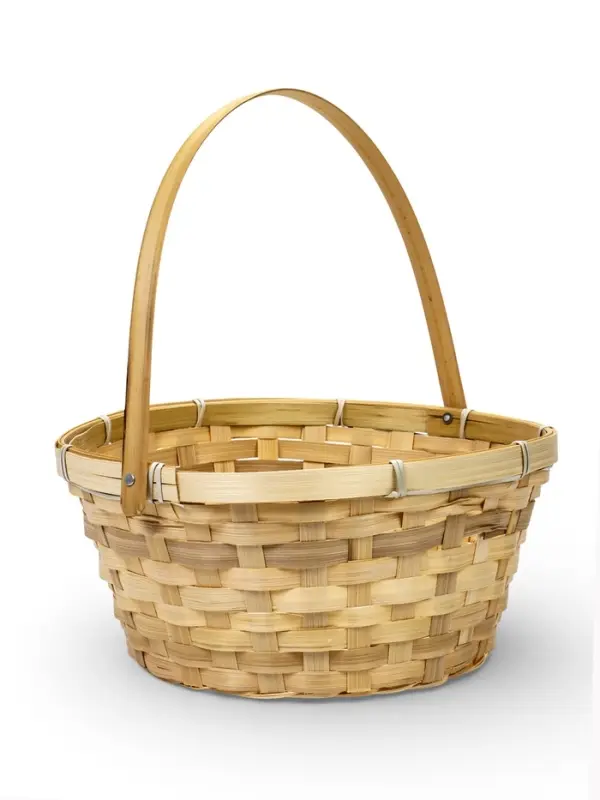 Корзина плетеная 26 х 12 х _ см, ручка складная h=21 см натуральный (к9352418)
