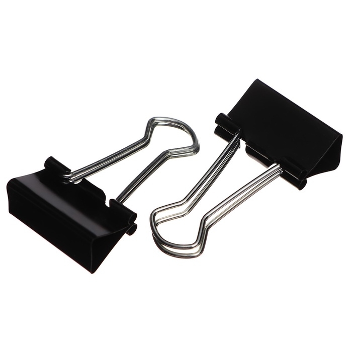 Набор зажимов для бумаг 25 мм, 48 штук, в пластиковой тубе, черные Набор зажимов для бумаг 25 мм, 48 штук, в пластиковой тубе, черные