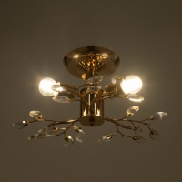 Люстра "Нежность" 3х40Вт Е27 золото 42х42х18см