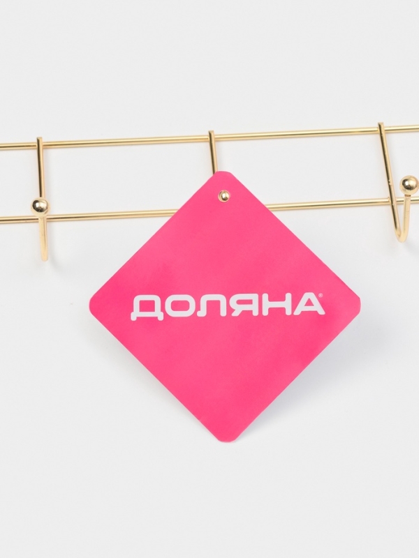 Вешалка настенная Доляна &laquo;Лето&raquo;, 10 крючков, 55&times;5&times;3.5 см, золотая