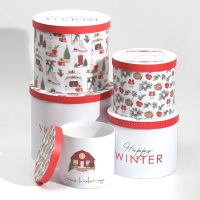 Набор подарочных коробок 5 в 1 &laquo;Уютного Нового года&raquo;, 13 х 14‒19.5 х 22 см, Новый год