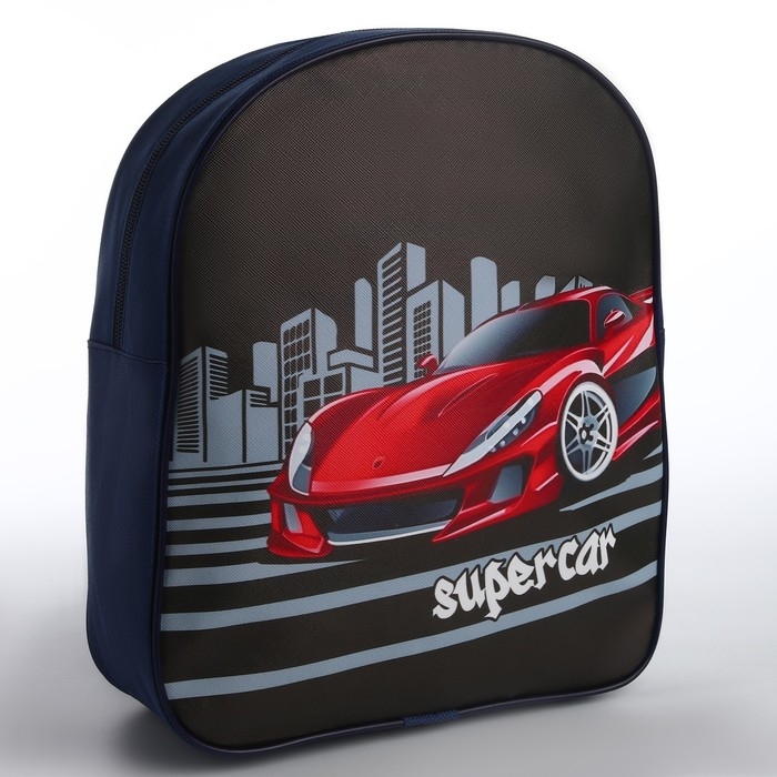 Рюкзак детский для мальчика текстильный &laquo;Супер-машина&raquo;,28х24,5х8 см