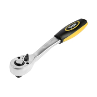 Вороток с трещоткой ТУНДРА, CrV, квадрат 1/2", изогнутая 2К рукоятка, 72 зубца, 250 мм Вороток с трещоткой ТУНДРА, CrV, квадрат 1/2", изогнутая 2К рукоятка, 72 зубца, 250 мм