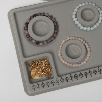 Органайзер универсальный для украшений «Трафарет», 20×29×2 см, цвет серый Органайзер универсальный для украшений «Трафарет», 20×29×2 см, цвет серый