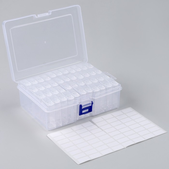 Органайзер для хранения страз алмазной мозаики, 44 секции Органайзер для хранения страз алмазной мозаики, 44 секции