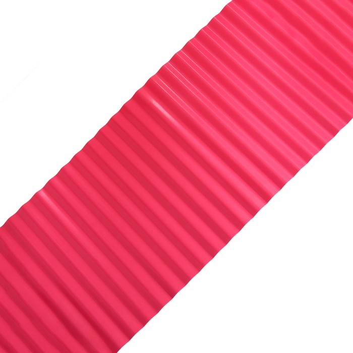 Лента бордюрная, 0.2 &times; 9 м, толщина 0.6 мм, пластиковая, гофра, розовая, Greengo