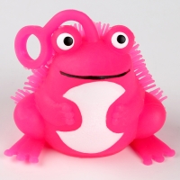 Мяч детский резиновый ёжка световой &laquo;Лягушка&raquo;, цвета МИКС , в шоубоксе