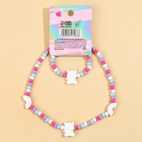 Бижутерия «Веселись на всю» набор для девочек: браслет и бусы, 7 х 9 см Бижутерия «Веселись на всю» набор для девочек: браслет и бусы, 7 х 9 см