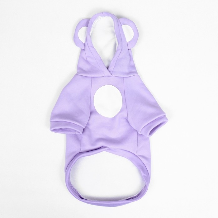 Кофта с капюшоном Кофта с капюшоном "Медвеженок", флис, размер S (ДС 21, ОШ 24, ОГ 30 см), фиолетовая