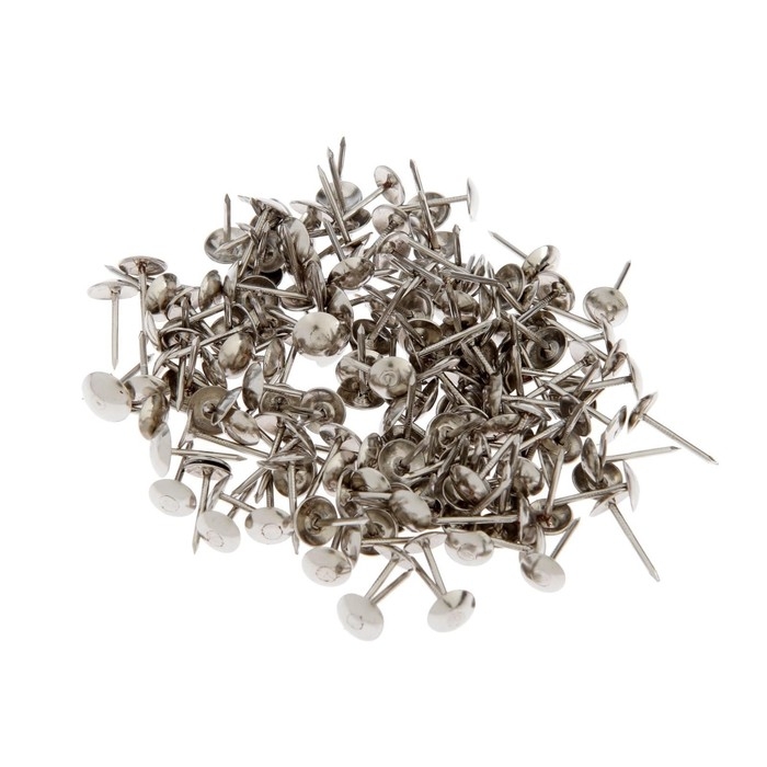 Гвозди ТУНДРА, декоративные, обивочные, 8х15 мм, хром, 500 шт Гвозди ТУНДРА, декоративные, обивочные, 8х15 мм, хром, 500 шт