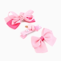 Заколка зажим для волос с бантом, набор 3 шт, Коты аристократы Заколка зажим для волос с бантом, набор 3 шт, Коты аристократы