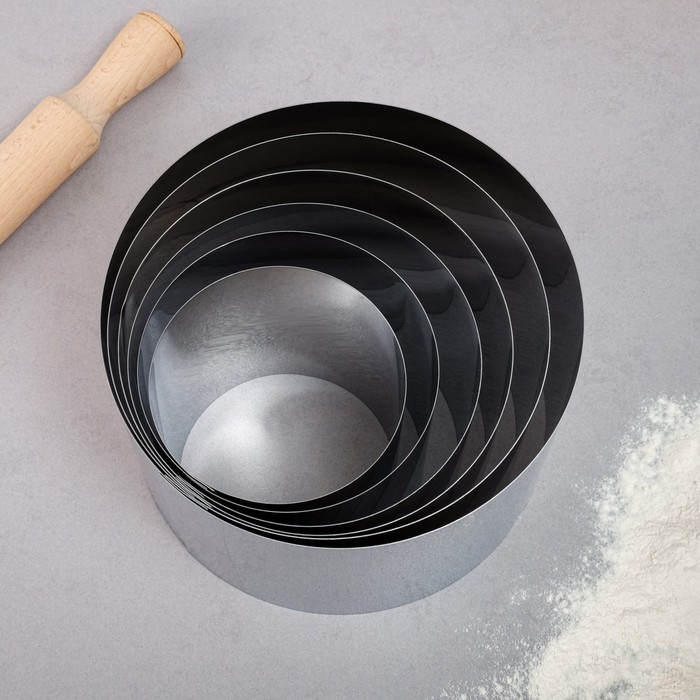 Набор форм для выпечки и выкладки &laquo;Круг&raquo;, d-20, h-12 см, 6 шт