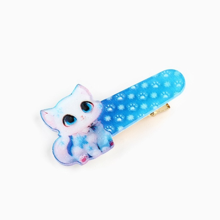 Заколка для волос новогодняя &laquo;Котик&raquo;, на Новый год, 5 х 2,7 см