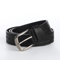 Ремень мужской &laquo;Великан&raquo;, ширина 4 см, винт, пряжка металл, цвет чёрный