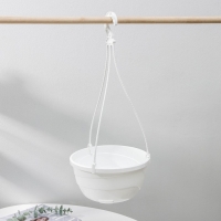 Кашпо для цветов подвесное с прикорневым поливом &laquo;Мальва&raquo;, 4.7 л, белое