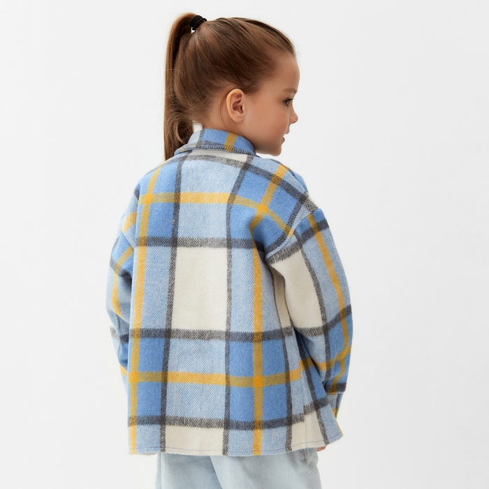 Рубашка детская KAFTAN утеплённая, размер 38 (146-152 см), голубая