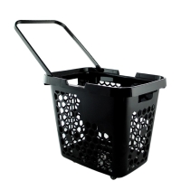 Корзина-тележка пластиковая 80 л, с 1 пластиковой ручкой, цвет чёрный Корзина-тележка пластиковая 80 л, с 1 пластиковой ручкой, цвет чёрный