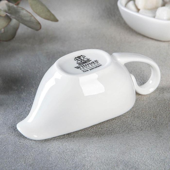 Соусник фарфоровый Wilmax, 100 мл, 13&times;6&times;5 см, цвет белый