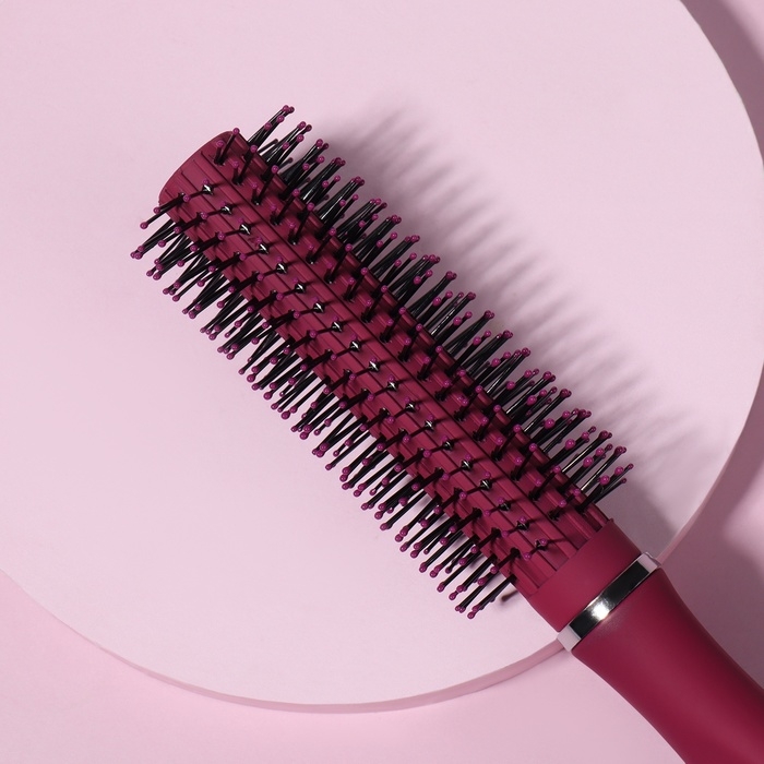 Брашинг, прорезиненная ручка, d = 1,8/4 &times; 22,5 см, цвет фиолетовый