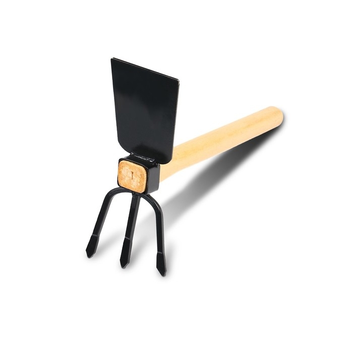 Мотыжка комбинированная, длина 35 см, деревянная ручка , Greengo Мотыжка комбинированная, длина 35 см, деревянная ручка , Greengo