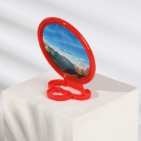 Зеркало настольное - подвесное &laquo;Круг&raquo;, d зеркальной поверхности 9,5 см, цвет МИКС