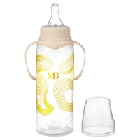 Бутылочка для кормления &laquo;M&B&raquo;, 250 мл цилиндр, с ручками