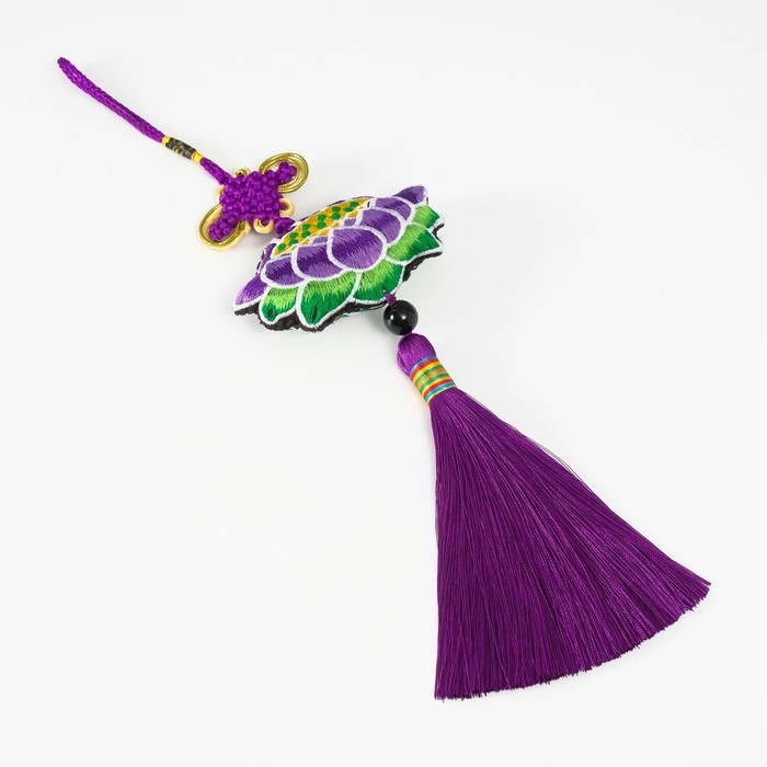 Подвеска текстиль Подвеска текстиль "Лотос" фиолетовая 2х10х29 см