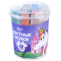 Набор цветных мелков Минни и Единорог, 12 штук, 10 цветов Набор цветных мелков Минни и Единорог, 12 штук, 10 цветов
