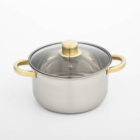 Кастрюля из нержавеющей стали с крышкой Доляна &laquo;Роскошь&raquo;, 3 л, d=20 см