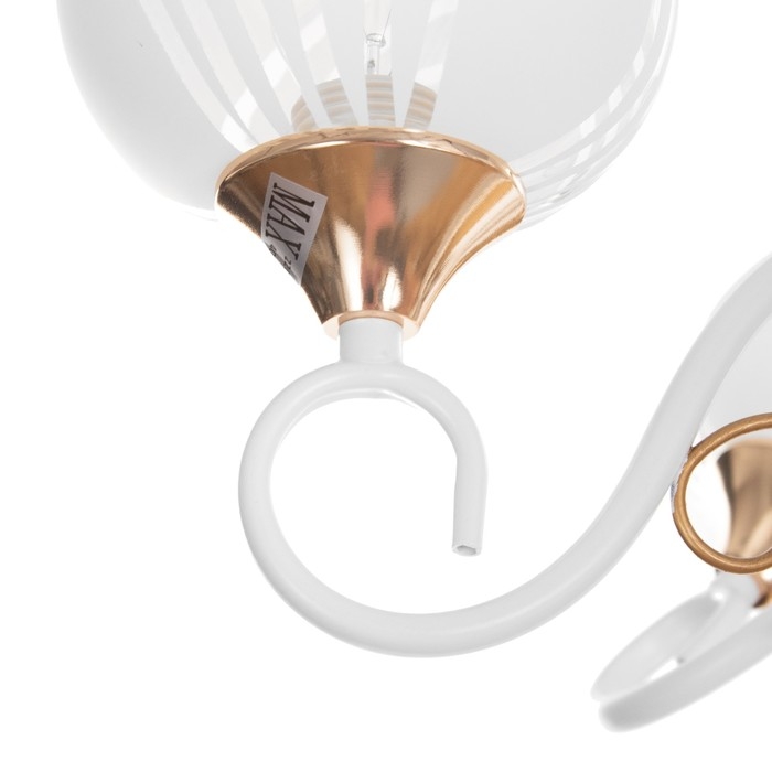 Люстра "Патриция" 5х40Вт Е27 Белый, золото 56х56х35см