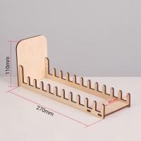 Подставка под открытки 11 ячеек по 8,2 см, 8,4&times;27&times;11 см, толщина 3 мм, цвет бежевый