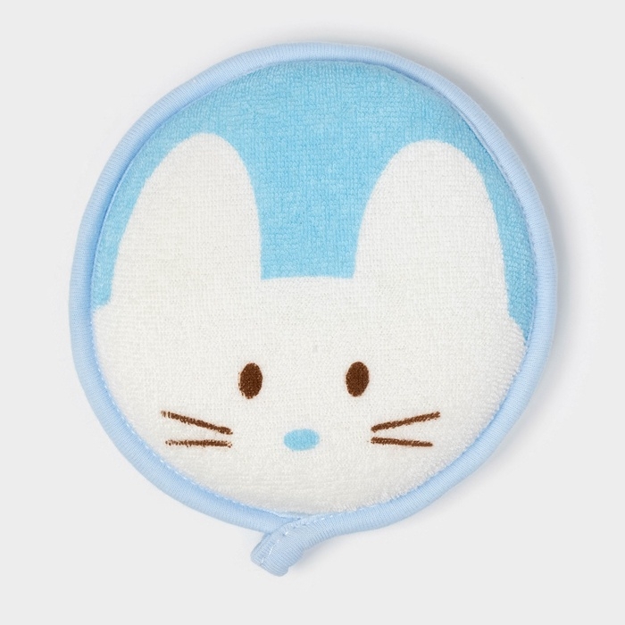 Мочалка детская для купания Доляна «Мышонок», d=11.5 см, голубой Мочалка детская для купания Доляна «Мышонок», d=11.5 см, голубой