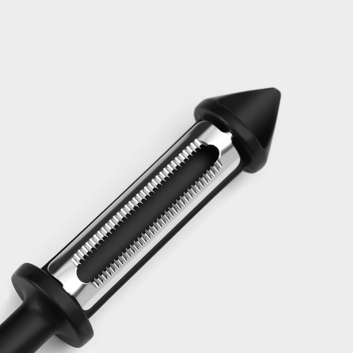 Овощечистка Magistro Vantablack, 18,5&times;2 см, многофункциональная, цвет чёрный