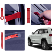 Инструмент для разбора пластика в авто, усиленный, набор 8 предметов